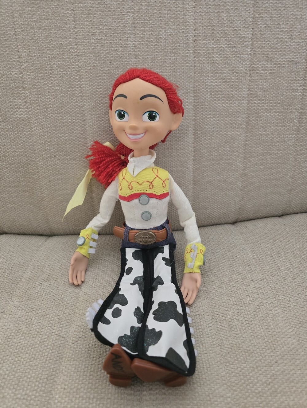 Thinkway Disney Toy Story Pull String Jessie Doll 13" Talking Cowgirl TESTED